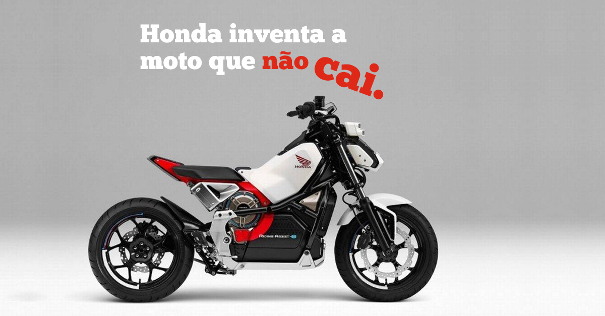 Honda inventa a moto que não cai.
