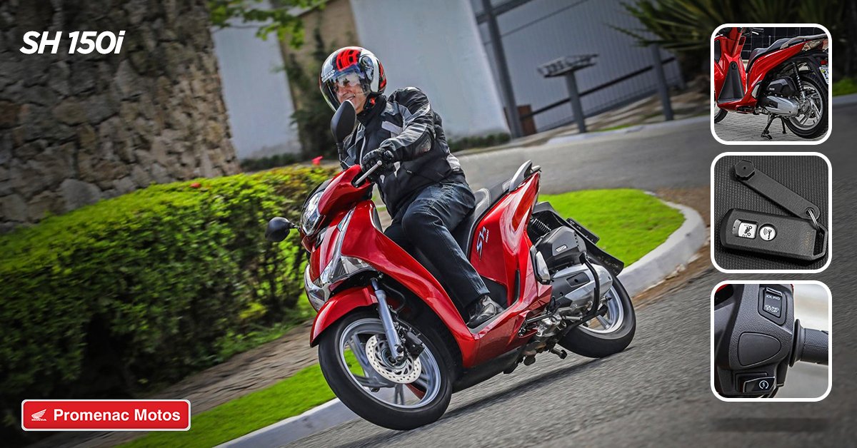 Honda SH 150i um scooter com forma de moto.