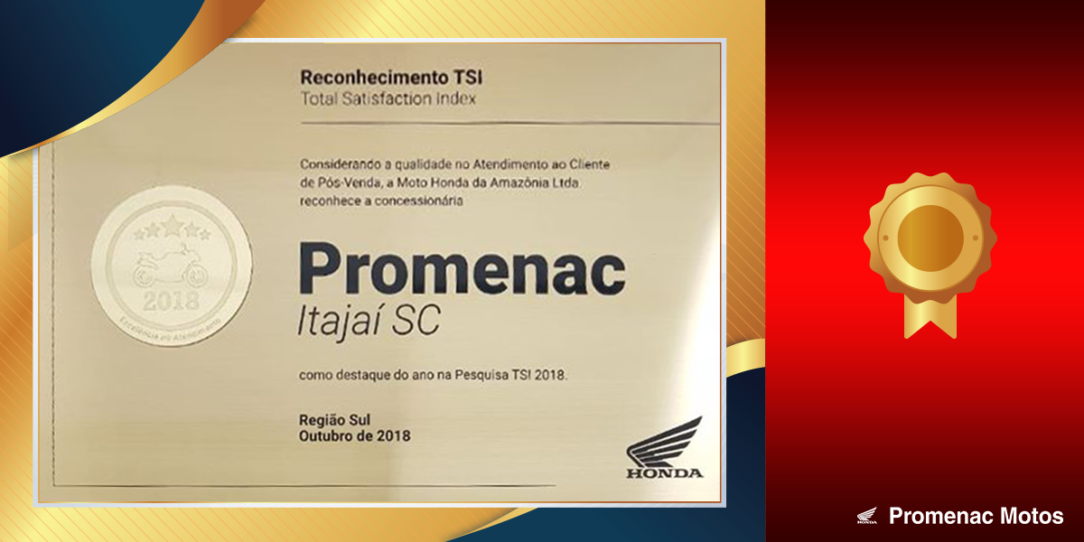 Promenac Itajaí ganha em outubro prêmio de melhor Pós-Venda