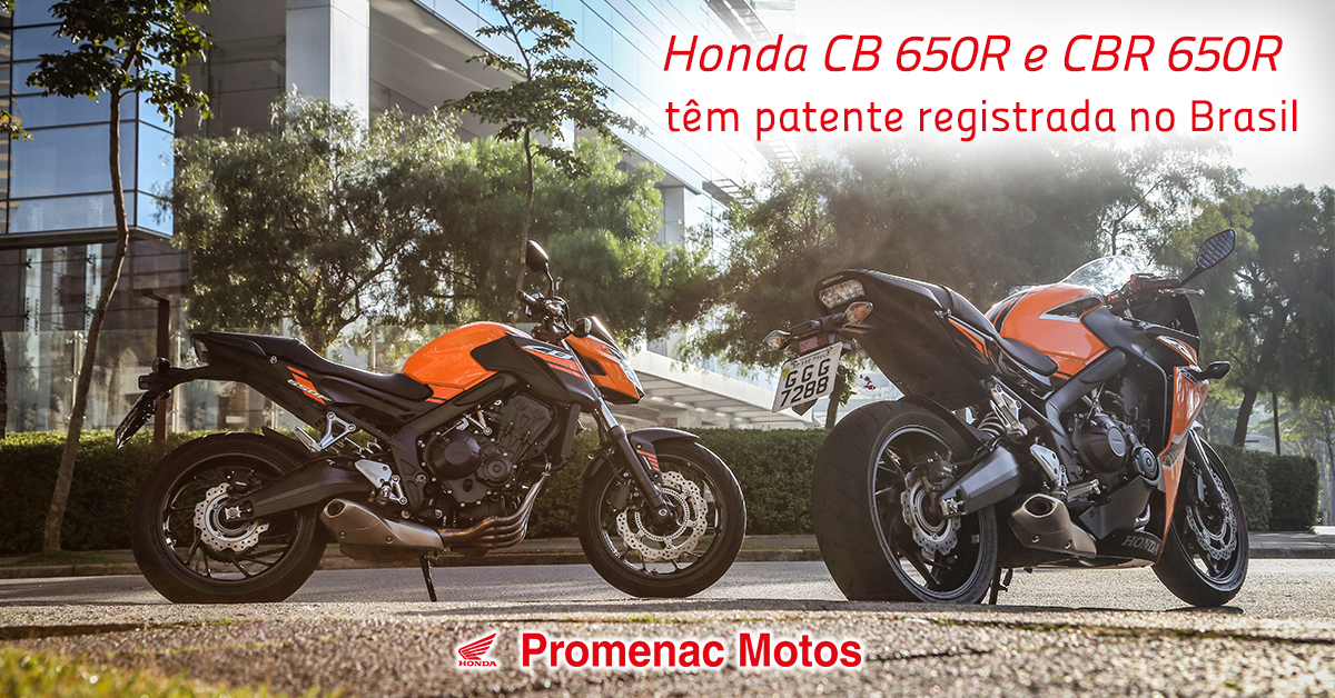 Honda CB 650R e CBR 650R têm patente registrada no Brasil
